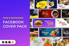 Food and Restaurant Facebook Cover Banner Template Product Image 1