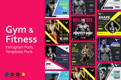 Gym and Fitness Social Media Instagram Post Templates Product Image 1
