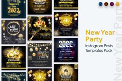 New Year Party Social Media Instagram Posts Templates Product Image 1
