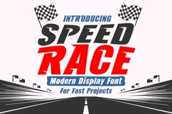 Speed Race Font: Bold Racing Alphabet Letters Product Image 1