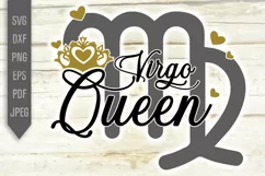 Virgo Queen Svg. Zodiac Sign Birthday. Horoscope dxf, png Product Image 2