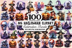 Big Halloween clipart Sublimation Bundle Product Image 1