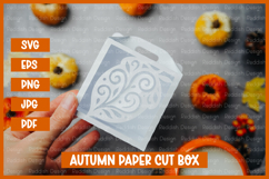 Autumn Box Template SVG I Gift Box I Packaging Template SVG Product Image 1