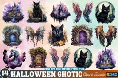 Halloween Gothic Clipart Bundle, Halloween Clipart Bundle Product Image 1