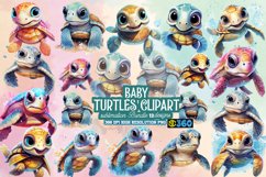 Baby Turtles Clipart sublimation Bundle Product Image 1