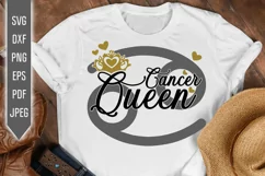 Cancer Queen Svg. Zodiac Sign Birthday. Horoscope dxf, png Product Image 1