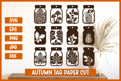 12 Autumn Gift Tag SVG,Autumn Tag SVG Product Image 1