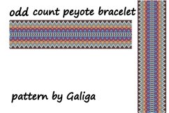 Peyote bracelet pattern for beading Wide cuff beaded Tribal Product Image 1