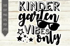 Kindergarten Vibes Only Svg. Sunglasses dxf, png, eps Product Image 2