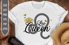 Leo Queen Svg. Zodiac Sign Birthday. Horoscope dxf, png Product Image 1