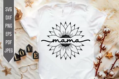 Mama Sunflower Svg. Sun Flower Svg. Flower Svg. Product Image 1
