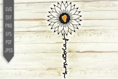 Vertical Sunflower Mama Svg. Floral Svg. Sun Flower Svg. Product Image 2