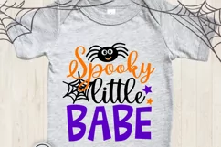 Spooky little babe SVG, Baby halloween SVG, Kids SVG Product Image 2