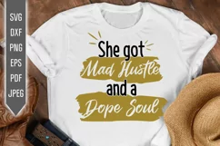 She Got Mad Hustle And A Dope Soul Svg, png, dxf, eps Product Image 1