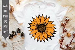 Sunflower Svg. Sun Flower Svg. Flower Svg. Orange Sunflower Product Image 1