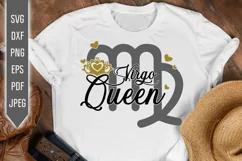 Virgo Queen Svg. Zodiac Sign Birthday. Horoscope dxf, png Product Image 1