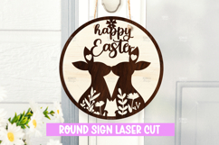 12 Easter Round Signs Bundle I Easter Door hanger decor Product Image 2