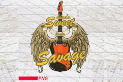 Kinda Sweet Savage png guitar rock music sublimation Product Image 2