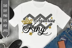 Aquarius King Svg. Zodiac Sign Birthday. Horoscope dxf, png Product Image 1