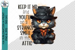 Angry Sarcastic Cat Strange Smell Attic Sublimation Png Product Image 1