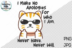 Sarcastic Cool Cat Sunglasses Finger Sublimation Png Product Image 1