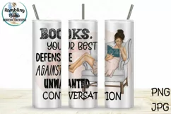 Funny Girl Reading Books Tumbler Sublimation Png Product Image 1