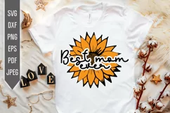 Best Mom Ever Svg. Sunflower Svg. Mom Quote Svg. Flower Svg. Product Image 1