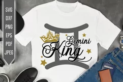 Gemini King Svg. Zodiac Sign Birthday. Horoscope dxf, png Product Image 1