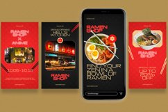 Icini - Neon Restaurant Instagram Story &amp; Canva Template Product Image 2