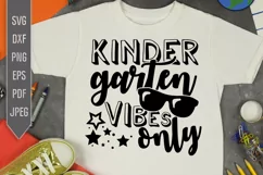 Kindergarten Vibes Only Svg. Sunglasses dxf, png, eps Product Image 1