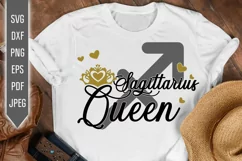 Sagittarius Queen Svg. Zodiac Sign Birthday. Horoscope png Product Image 1