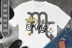 Scorpio King Svg. Zodiac Sign Birthday. Horoscope dxf, png Product Image 1