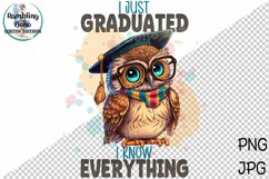 Sassy Graduation Funny Owl Sublimation Png Product Image 1