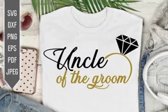 Uncle Of The Groom Svg. Groom's Uncle. Wedding Roles dxf png Product Image 1