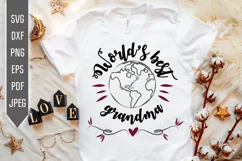 World's Best Grandma Svg. Best Grandmother, Best Granny dxf Product Image 1