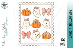 Cute Coquette Ghosts &amp; Bows Halloween Grid Product Image 1
