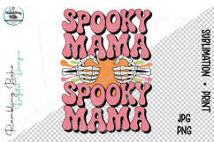 Spooky Mama Funny Repeat Halloween Hands Product Image 1