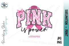 Pink Is Power Arched Floral Text October Product Image 1