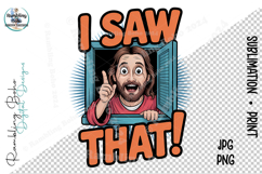 I Saw That Funny Thumbs Up Jesus Silly Product Image 1