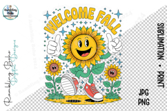 Welcome Fall Happy Sunflower Vintage Dancing Product Image 1