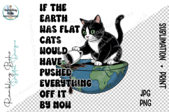 If The Earth Was Flat Funny Coffee Cats Product Image 1