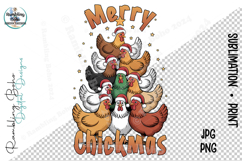 Merry Chickmas Christmas Tree Funny Farm Product Image 1
