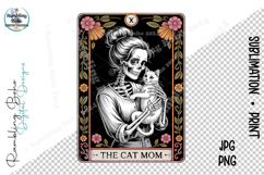 The Cat Mom Funny Tarot Card Magic Skeleton Product Image 1