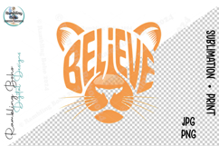 Believe Lion Faith Based Word Art Product Image 1