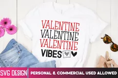 Valentine Vibes SVG - Valentine's Day SVG,Valentine Sign SVG Product Image 1