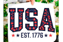 250 Years Png, Floral USA Png Product Image 1