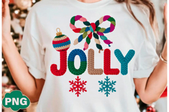 Faux Yarn Christmas Png Holly Jolly Png Product Image 5