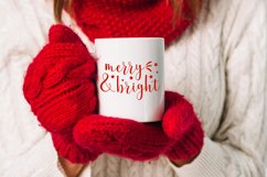 Merry And Bright SVG, Christmas SVG Design, Cricut Cut Files Product Image 3