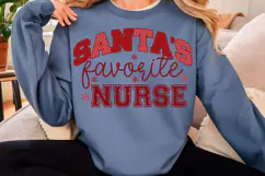 Santa's Favorite Nurse SVG,Christmas SVG Product Image 5