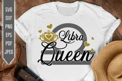 Libra Queen Svg. Zodiac Sign Birthday. Horoscope dxf, png Product Image 1
